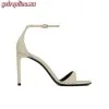 Replica YSL Saint Laurent Opyum Sandals in Patent Leather with Black Heel 5