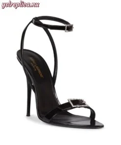 Replica YSL Saint Laurent Claude Sandals In Patent Leather 2