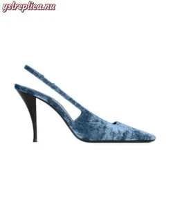 Replica YSL Saint Laurent Blade Slingback Pumps In Velvet