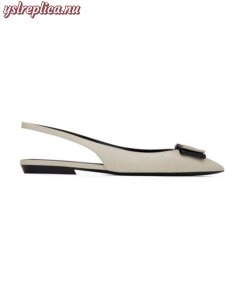 Replica YSL Saint Laurent Anaïs Slingback Flats In Smooth And Patent Leather