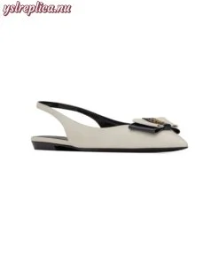 Replica YSL Saint Laurent Anaïs Slingback Flats In Smooth And Patent Leather 2