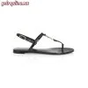 Replica YSL Saint Laurent Cassandra Flat Sandals In Suede With Silver-tone Monogram 5