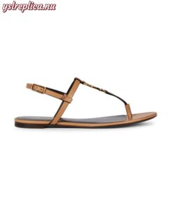 Replica YSL Saint Laurent Cassandra Leather Logo Sandals