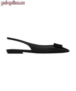 Replica YSL Saint Laurent Anais Leather Slingback Flats