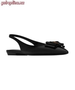 Replica YSL Saint Laurent Anais Leather Slingback Flats 2