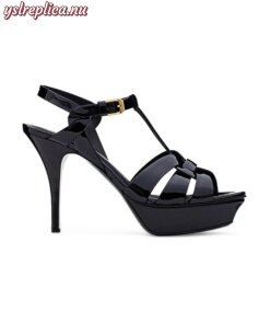 Replica YSL Saint Laurent Tribute Platform Sandals in Patent Leather