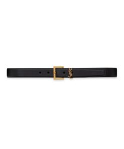 Replica YSL Saint Laurent Monogram Leather Belt