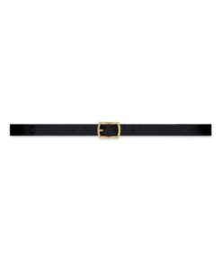 Replica YSL Saint Laurent Pav Buckle Belt in Crocodile-Embossed Leather