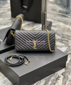 Replica YSL Saint Laurent Kate 99 Chain Bag In Quilted Lambskin 6606181 Black 2