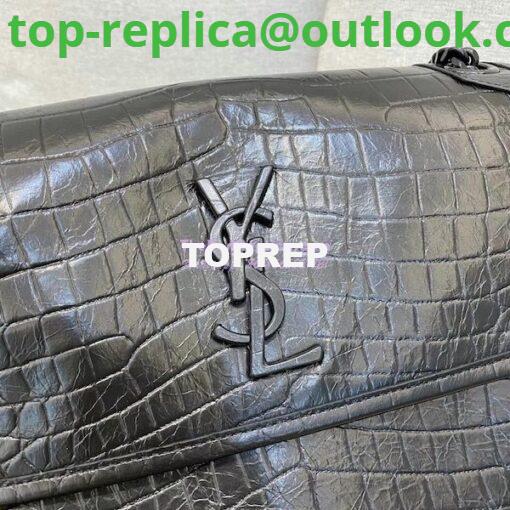 Replica YSL Saint Laurent Niki Medium Chain Bag Crocodile-embossed Leather 633151 4