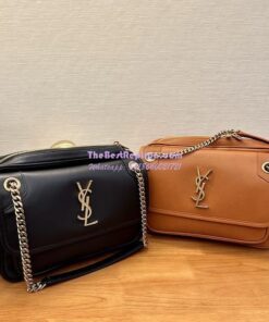 Replica YSL Saint Laurent Niki Camera Bag In Smooth Leather 712520 Black