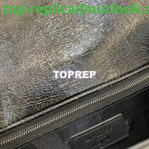 Replica YSL Saint Laurent Niki Chain Bag In Vintage Crinkled Leather Black 498894 10