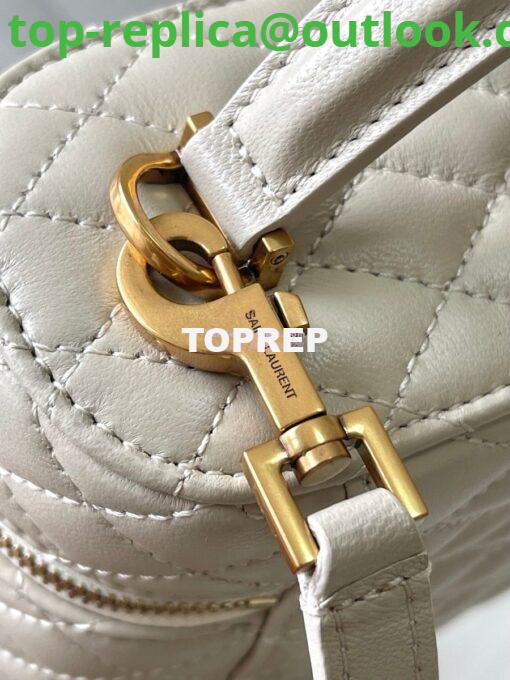 Replica Saint Laurent YSL Gaby Vanity Bag In Lambskin 7667311 Blanc 5