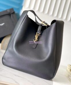 Replica YSL Saint Laurent Le 5 À 7 Supple Large In Grained Leather 753837 Black