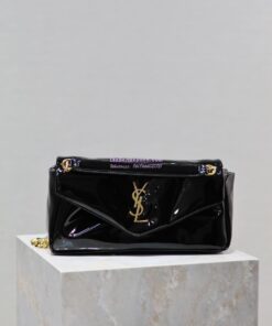 Replica Saint Laurent YSL Calypso In Patent Leather 734153 Black