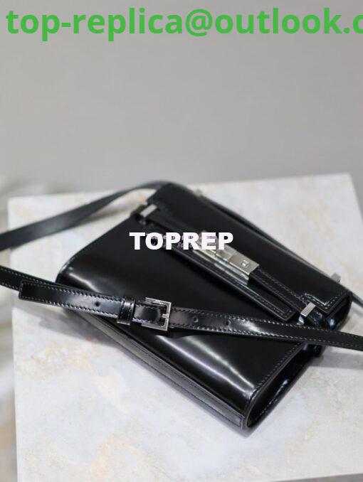 Replica Saint Laurent YSL Manhattan Small In Patent Leather with Silver Hardware 727766 3