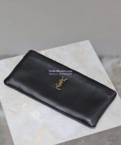 Replica Saint Laurent YSL Calypso Long Pouch In Lambskin 774062 Black 2