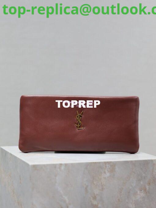 Replica Saint Laurent YSL Calypso Long Pouch In Lambskin 774062 Rouge Merlot