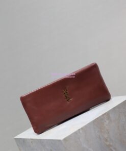 Replica Saint Laurent YSL Calypso Long Pouch In Lambskin 774062 Rouge Merlot 2