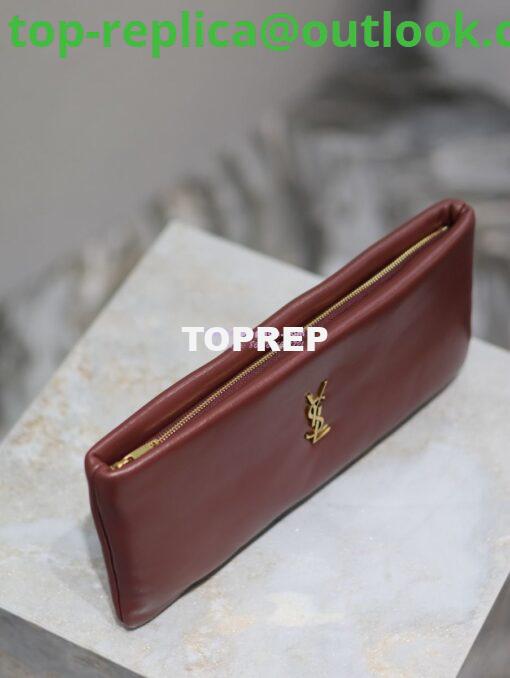 Replica Saint Laurent YSL Calypso Long Pouch In Lambskin 774062 Rouge Merlot 3