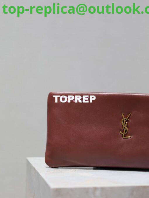 Replica Saint Laurent YSL Calypso Long Pouch In Lambskin 774062 Rouge Merlot 4