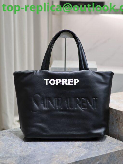 Replica Saint Laurent YSL Tote In Nappa Lambskin 756269 Black