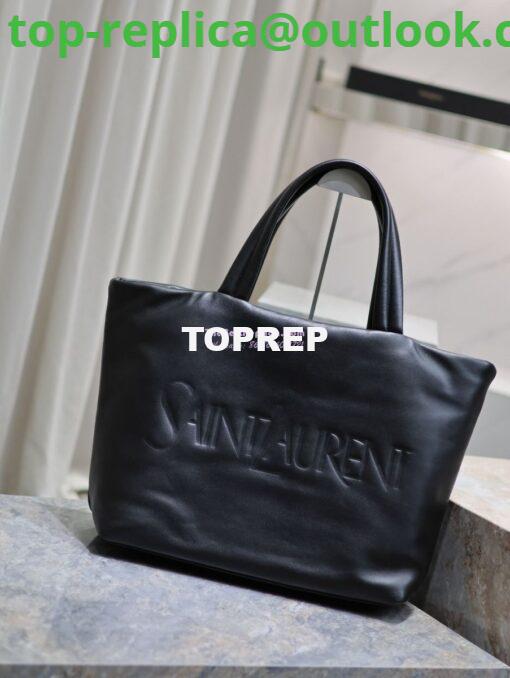 Replica Saint Laurent YSL Tote In Nappa Lambskin 756269 Black 2