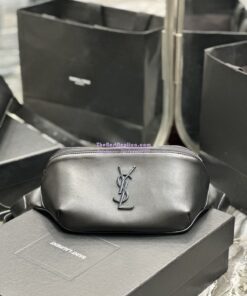 Replica YSL Saint Laurent Cassandre Classic Belt Bag In Smooth Calf Leather 589959 All Black 2