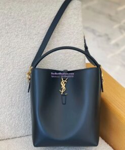 Replica YSL Saint Laurent Le 37 in Shiny Leather 7428282 Black 2