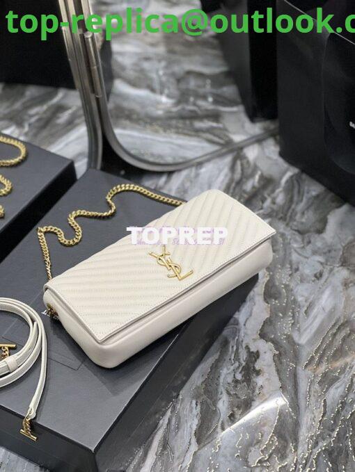 Replica YSL Saint Laurent Kate 99 Chain Bag In Quilted Lambskin 6606181 White 2