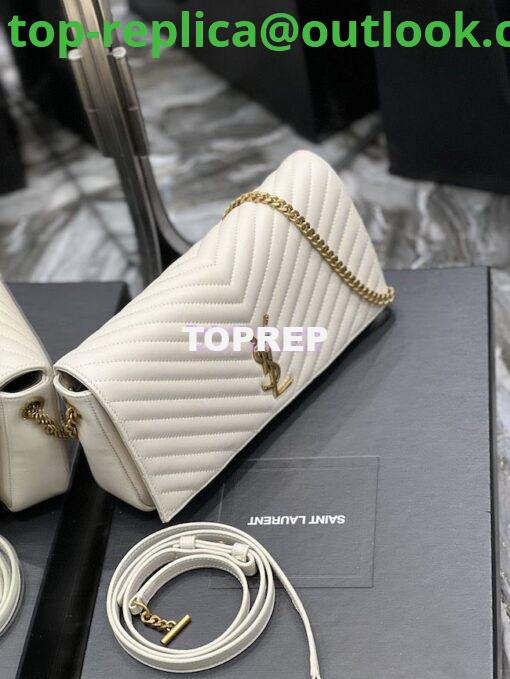 Replica YSL Saint Laurent Kate 99 Chain Bag In Quilted Lambskin 6606181 White 7