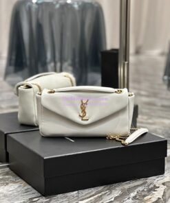 Replica Saint Laurent YSL Calypso In Lambskin 734153 Creme