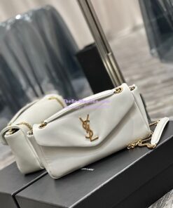 Replica Saint Laurent YSL Calypso In Lambskin 734153 Creme 2