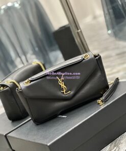 Replica Saint Laurent YSL Calypso In Lambskin 734153 Black 2