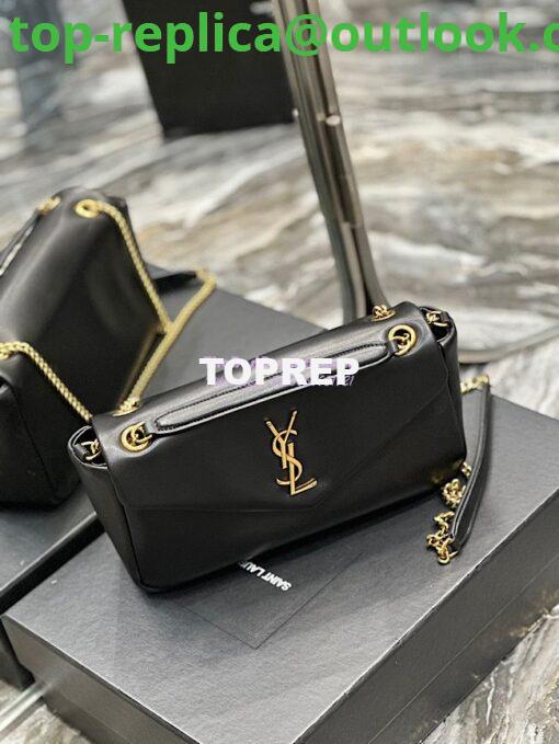 Replica Saint Laurent YSL Calypso In Lambskin 734153 Black 7