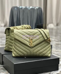 Replica YSL Saint Laurent Medium Loulou Bag In Green "Y" Matelassé Leather 459749