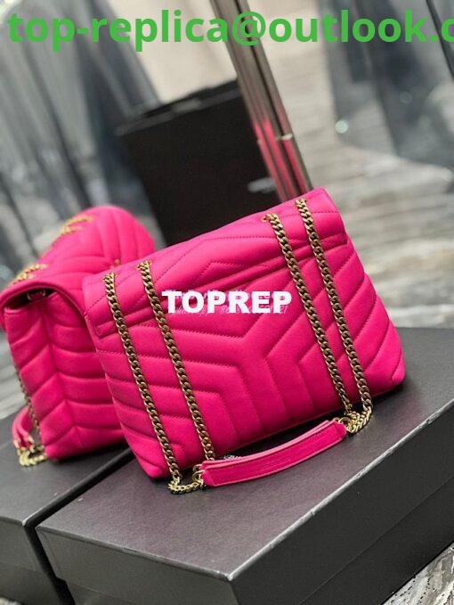 Replica Yves Saint Laurent YSL Loulou Small In Matelassé “Y” Leather Pink 494699 11