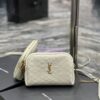 Replica YSL Saint Laurent Manhattan Clutch In Crocodile-Embossed Leather 695949 Black 12