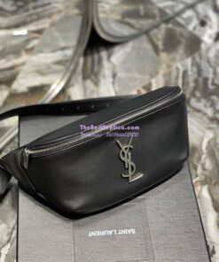 Replica YSL Saint Laurent Cassandre Classic Belt Bag In Smooth Calf Leather 589959 Black 2