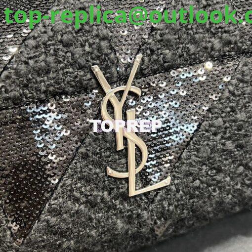 Replica YSL Saint Laurent Jamie Medium Chain Bag "Carré Rive Gauche" In Sequins And Sequined Tweed 515821 6