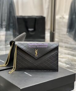 Replica YSL Gaby Double-flap Chain Pouch In Lambskin 685596