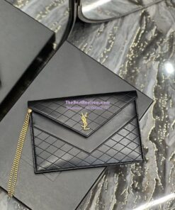 Replica YSL Gaby Double-flap Chain Pouch In Lambskin 685596 2