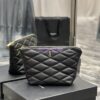 Replica YSL Saint Laurent Cassandra Medium Top Handle In Grain de poudre 578000 Fog 14