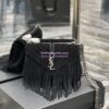 Replica YSL Saint Laurent Cassandra Medium Top Handle In Grain de poudre 578000 Fog 13