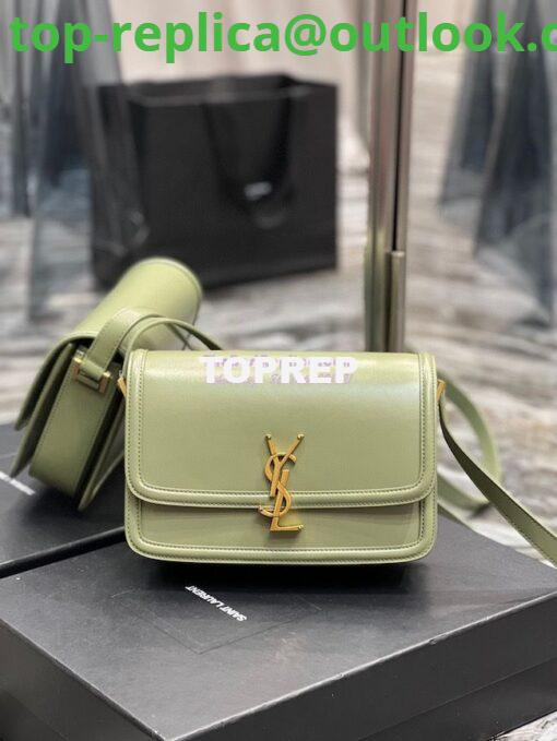 Replica YSL Saint Laurent Solferino Soft Satchel In Box Leather 635025 Pistache 11