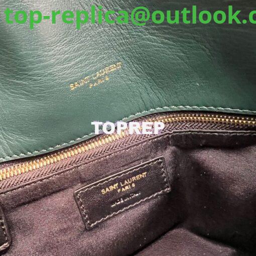 Replica YSL Saint Laurent Mini Loulou Puffer Toy Bag In Quilted Lambskin Dark Green 7