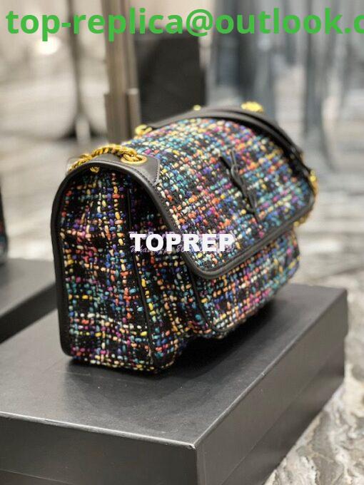 Replica YSL Saint Laurent Niki Multicolour Tweed Small Medium Shoulder Bag 633158 18