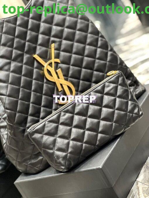 Replica YSL Saint Laurent ICARE Maxi Shopping Bag In Quilted Lambskin 698651 Black 4