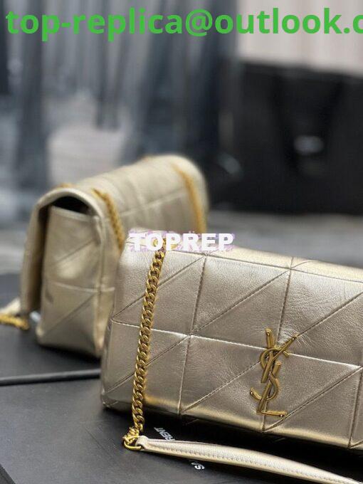 Replica YSL Saint Laurent Jamie Medium Chain Bag "Carré Rive Gauche" In Lambskin 515821 Metallic Gold 4