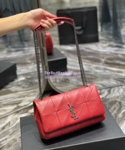 Replica YSL Saint Laurent Jamie Medium Chain Bag "Carré Rive Gauche" In Lambskin 515821 Red